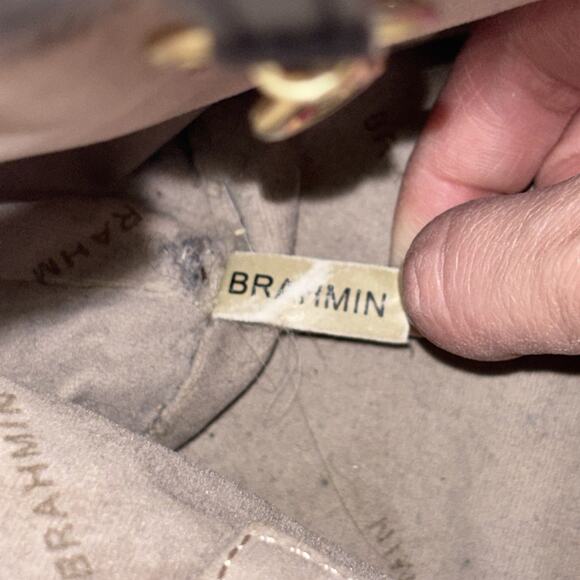 BRAHMIN Asher Black Tuscan Croc Leather Medium Zip Tote Purse Shoulder Bag - Picture 14 of 16